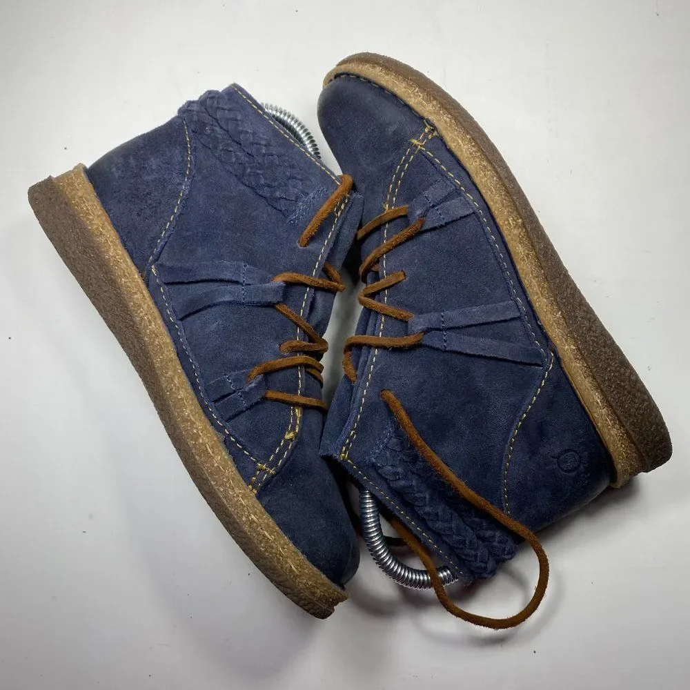 BORN Temple II Women Casual Boot Women's 6.5 US Navy‎ Braided Granola Earthy - Picture 5 of 10